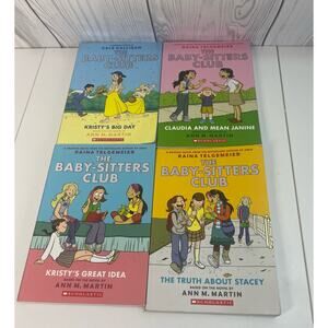 Lot of The Baby-Sitters Club Graphic Novel Books 1,2,4, 6 Raina Telgemeier